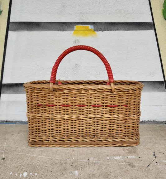 1930s Cane Carry Basket