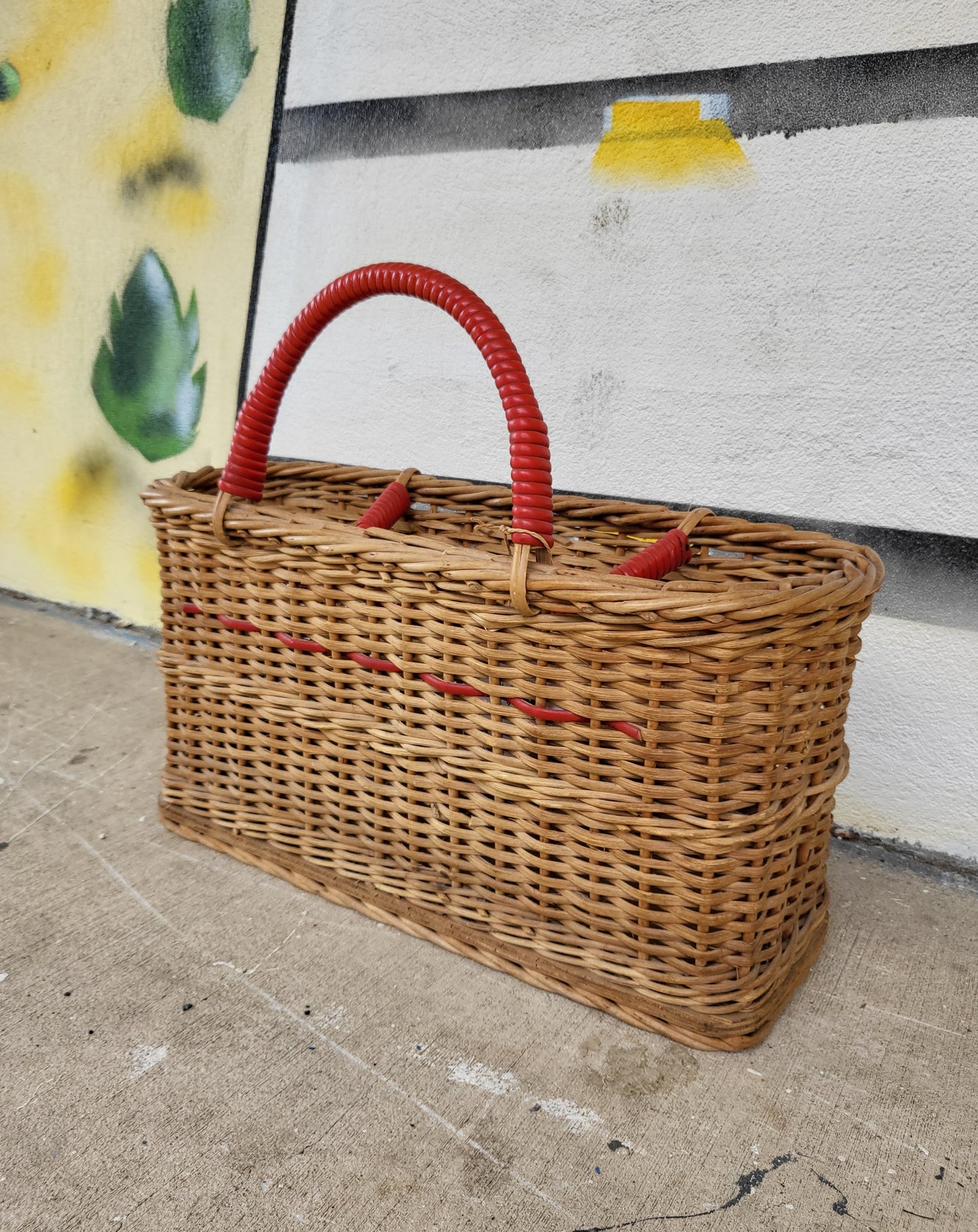 1930s Cane Carry Basket