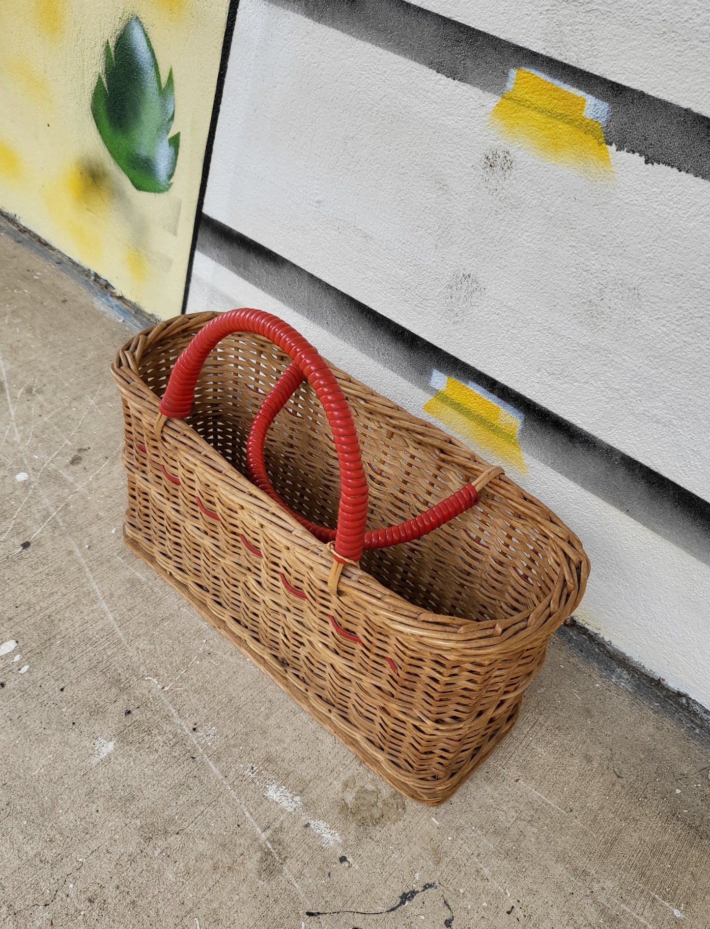 1930s Cane Carry Basket