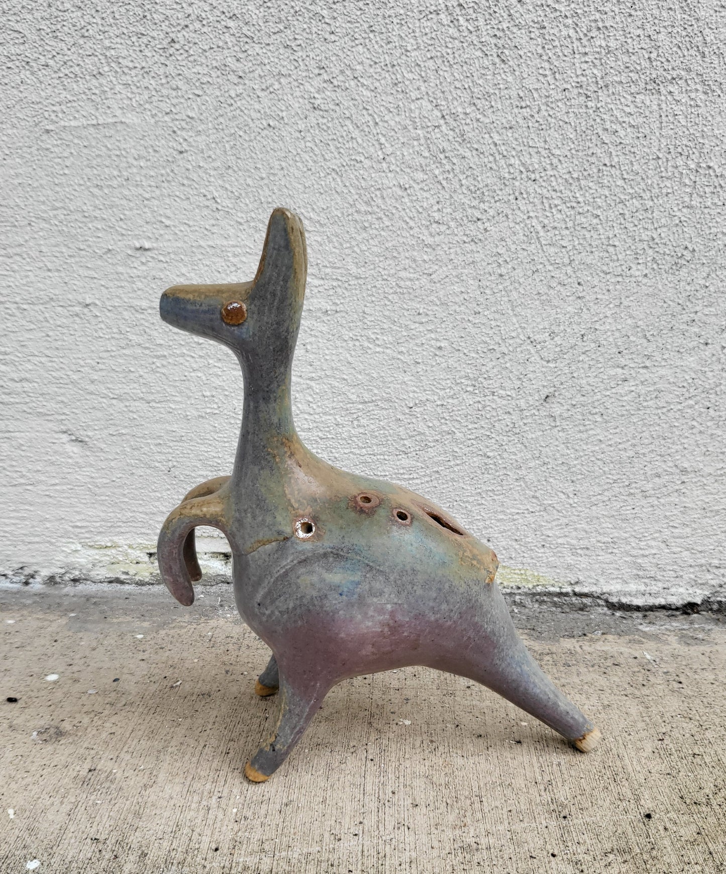 Unusual Pottery Kangaroo Incense Holder