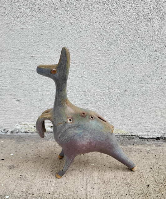 Unusual Pottery Kangaroo Incense Holder