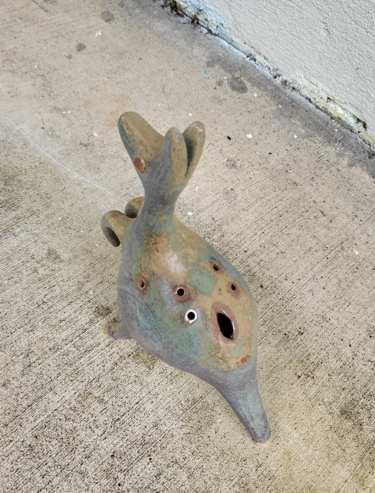 Unusual Pottery Kangaroo Incense Holder