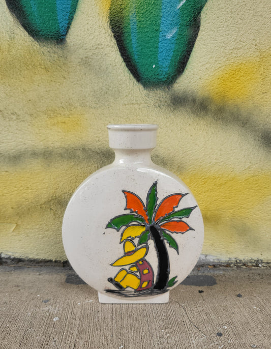 Vintage Studio Pottery Mexican-themed Vase