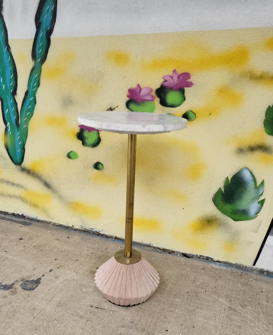 Vintage Sandstone and Marble Side Table