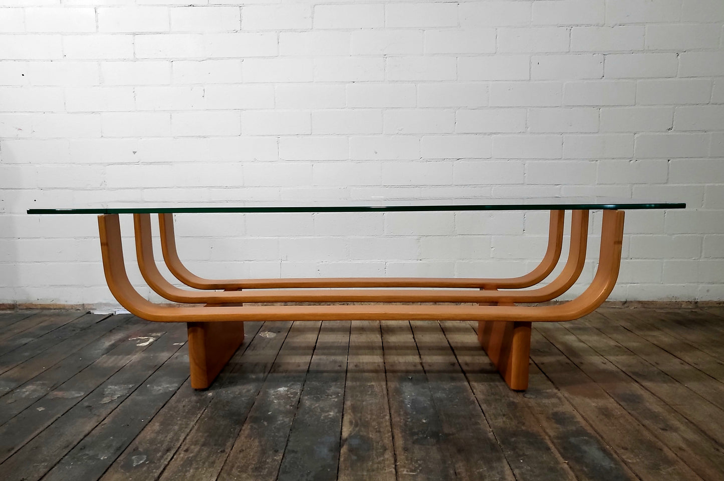 TH Brown Mid Century-Designed "Aquarius" Coffee Table