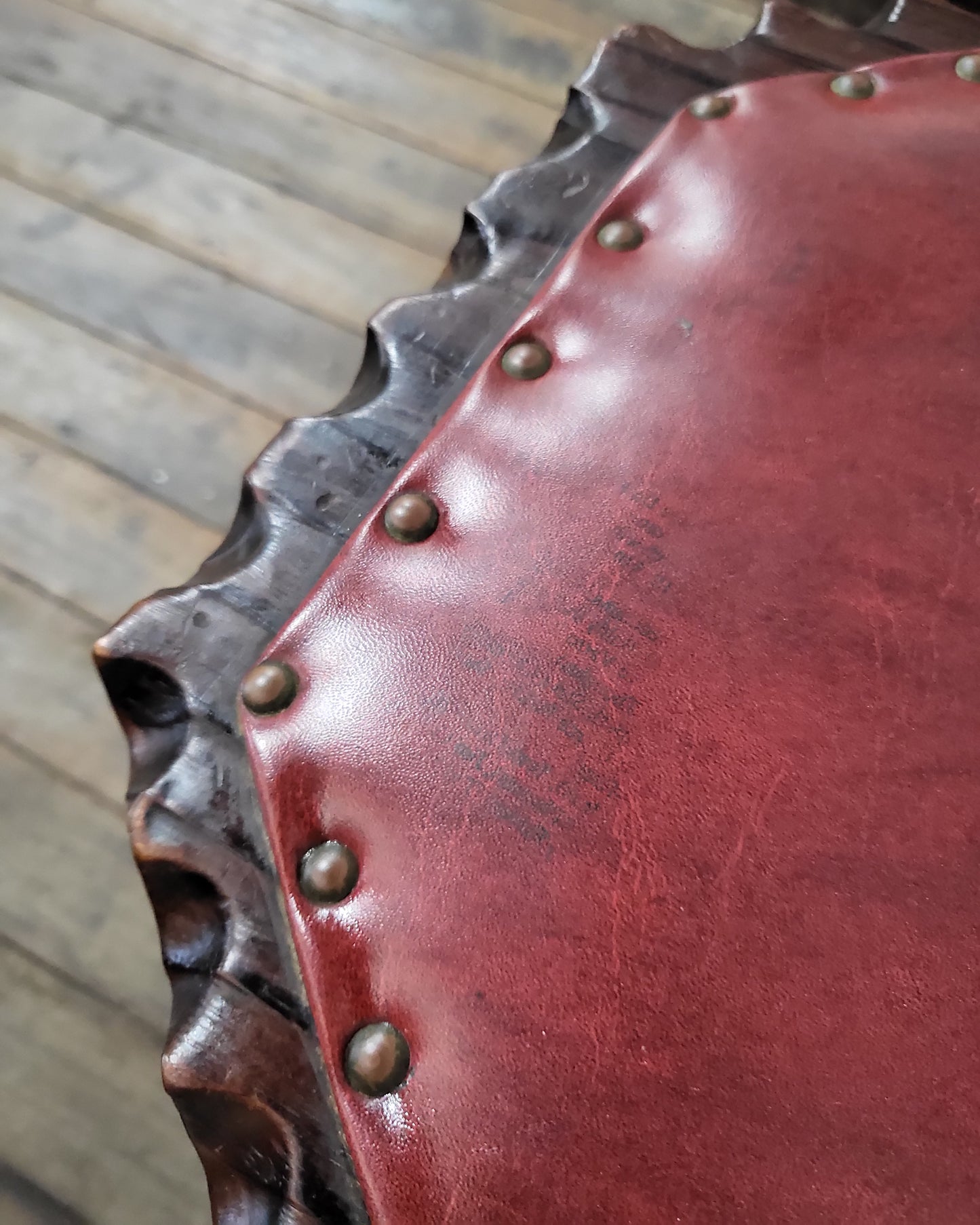 Old Spanish Brutalist Style Chair - Carved Wood