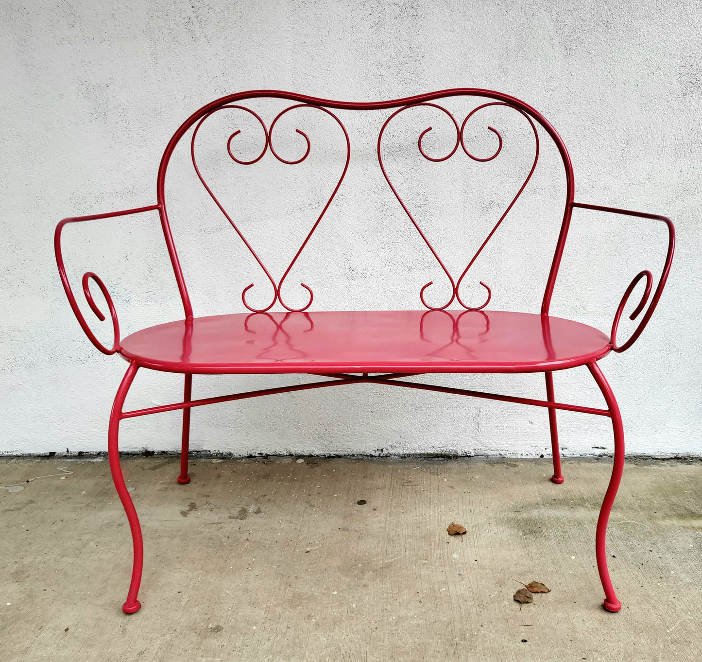 1950's French Mid-Century Metal 'Love' Seat