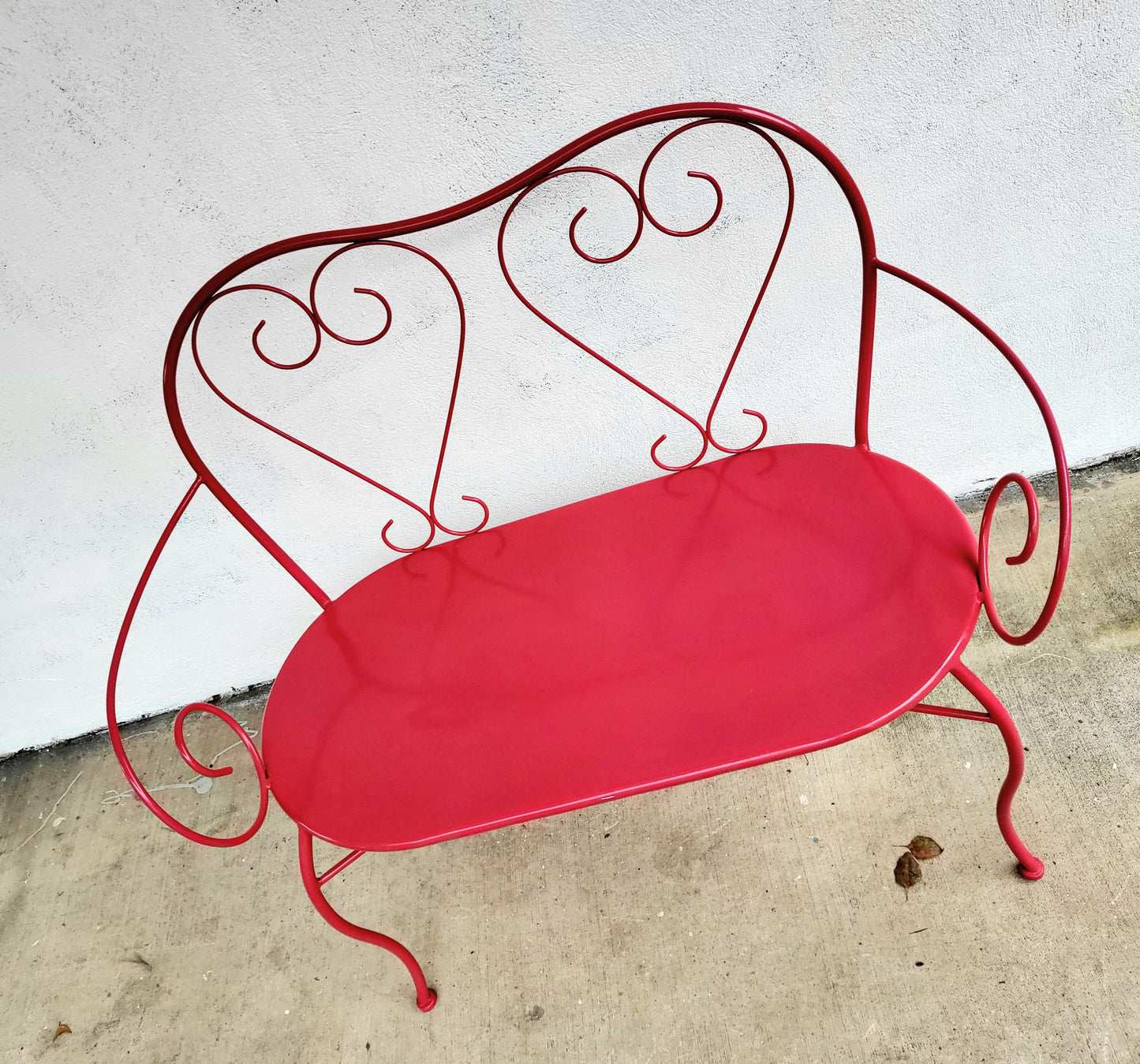 1950's French Mid-Century Metal 'Love' Seat