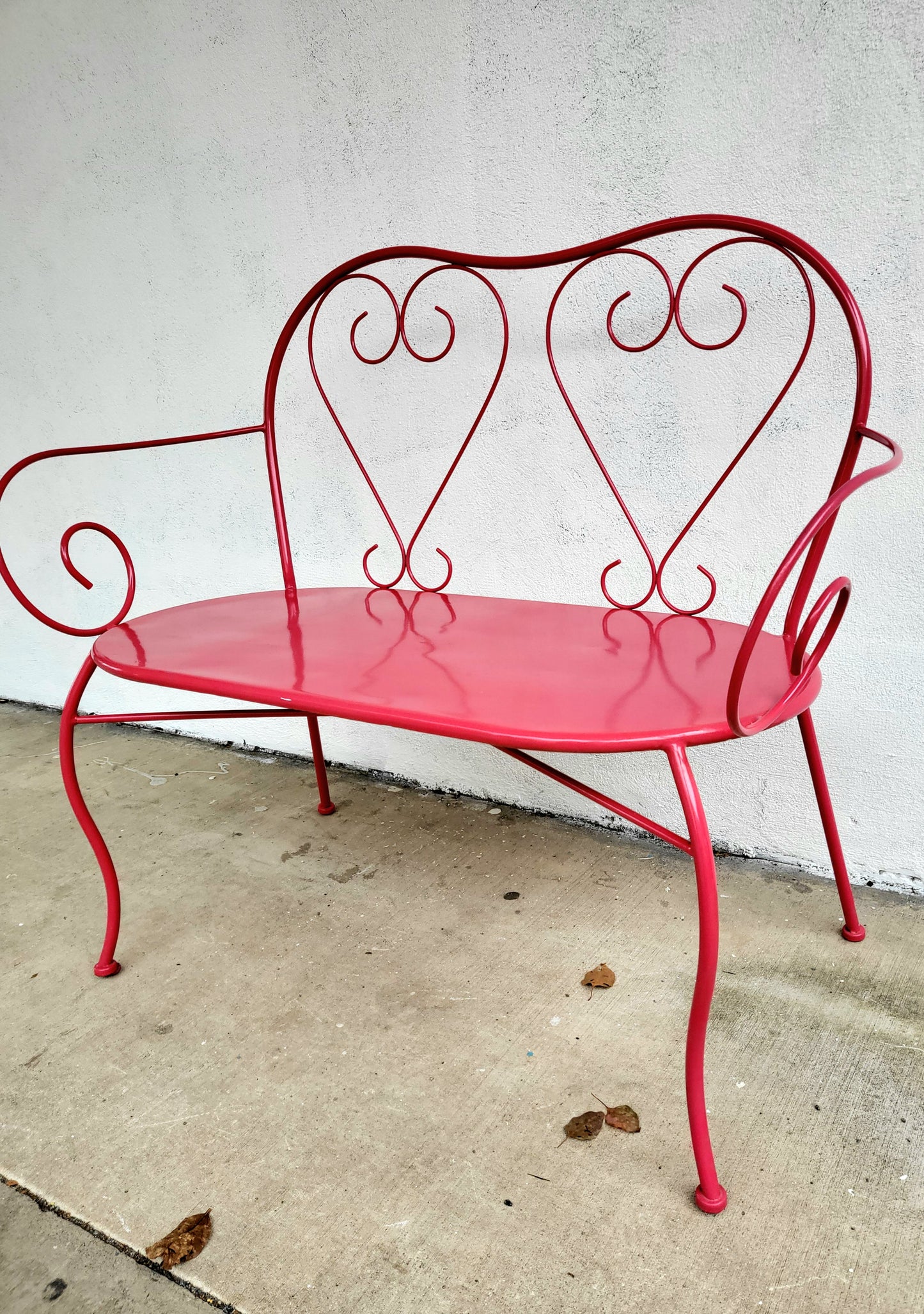 1950's French Mid-Century Metal 'Love' Seat