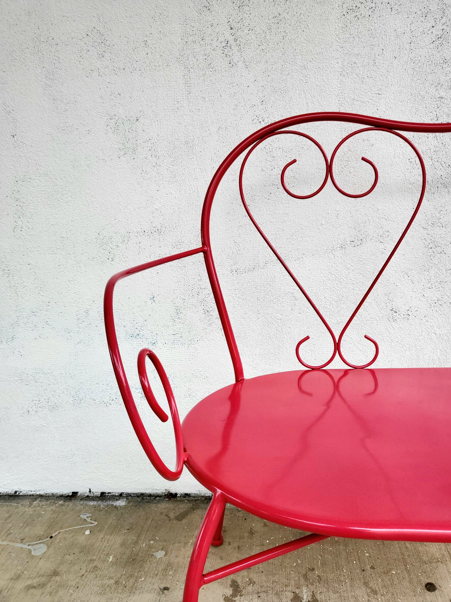 1950's French Mid-Century Metal 'Love' Seat