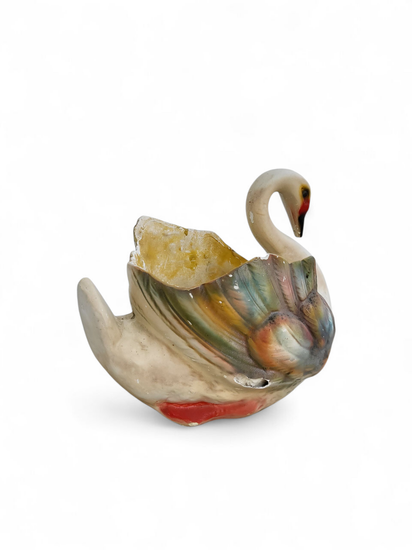 Large Mid-Century Swan Planter - Iridescent Finish (C. 1950s-60s)