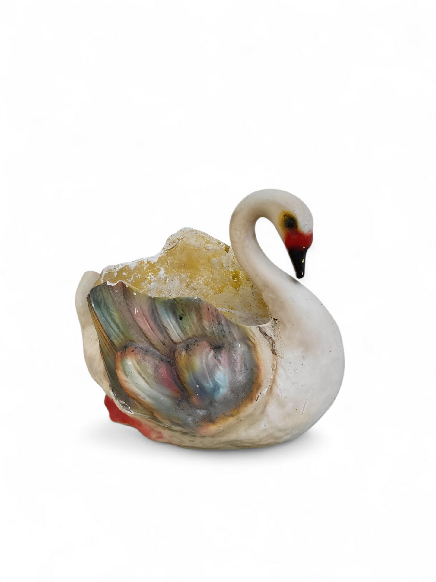 Large Mid-Century Swan Planter - Iridescent Finish (C. 1950s-60s)