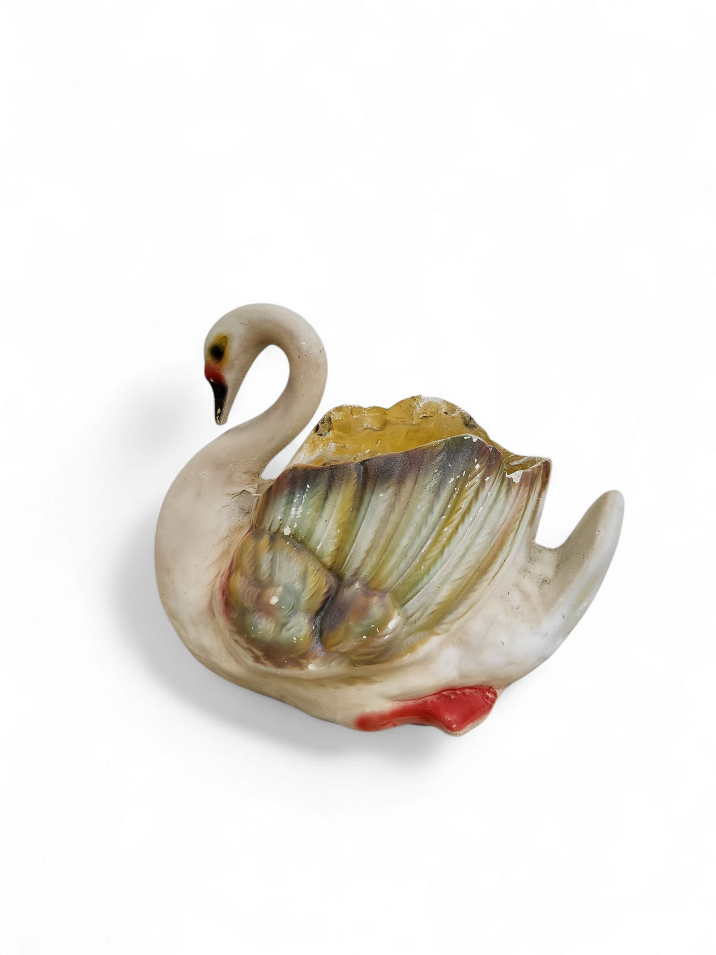 Large Mid-Century Swan Planter - Iridescent Finish (C. 1950s-60s)