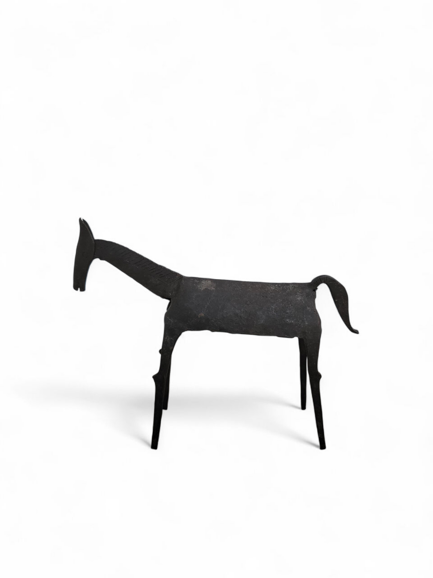 Brutalist Iron Horse Sculpture