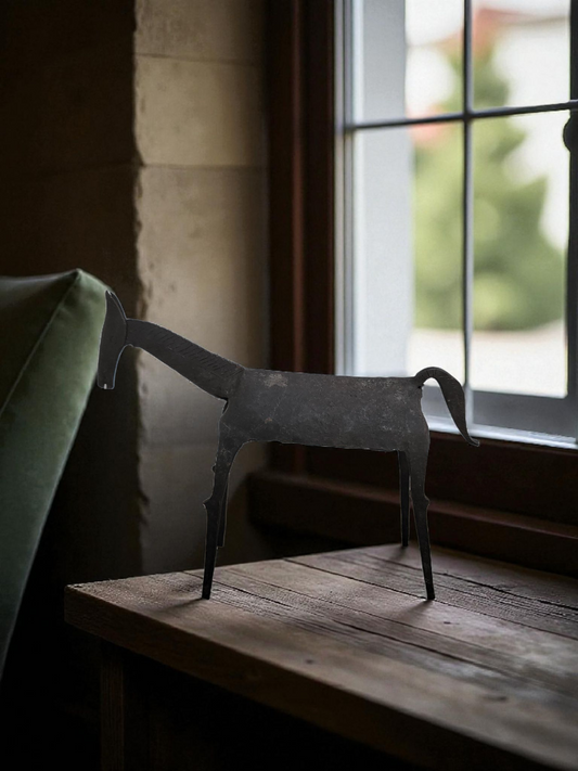 Brutalist Iron Horse Sculpture