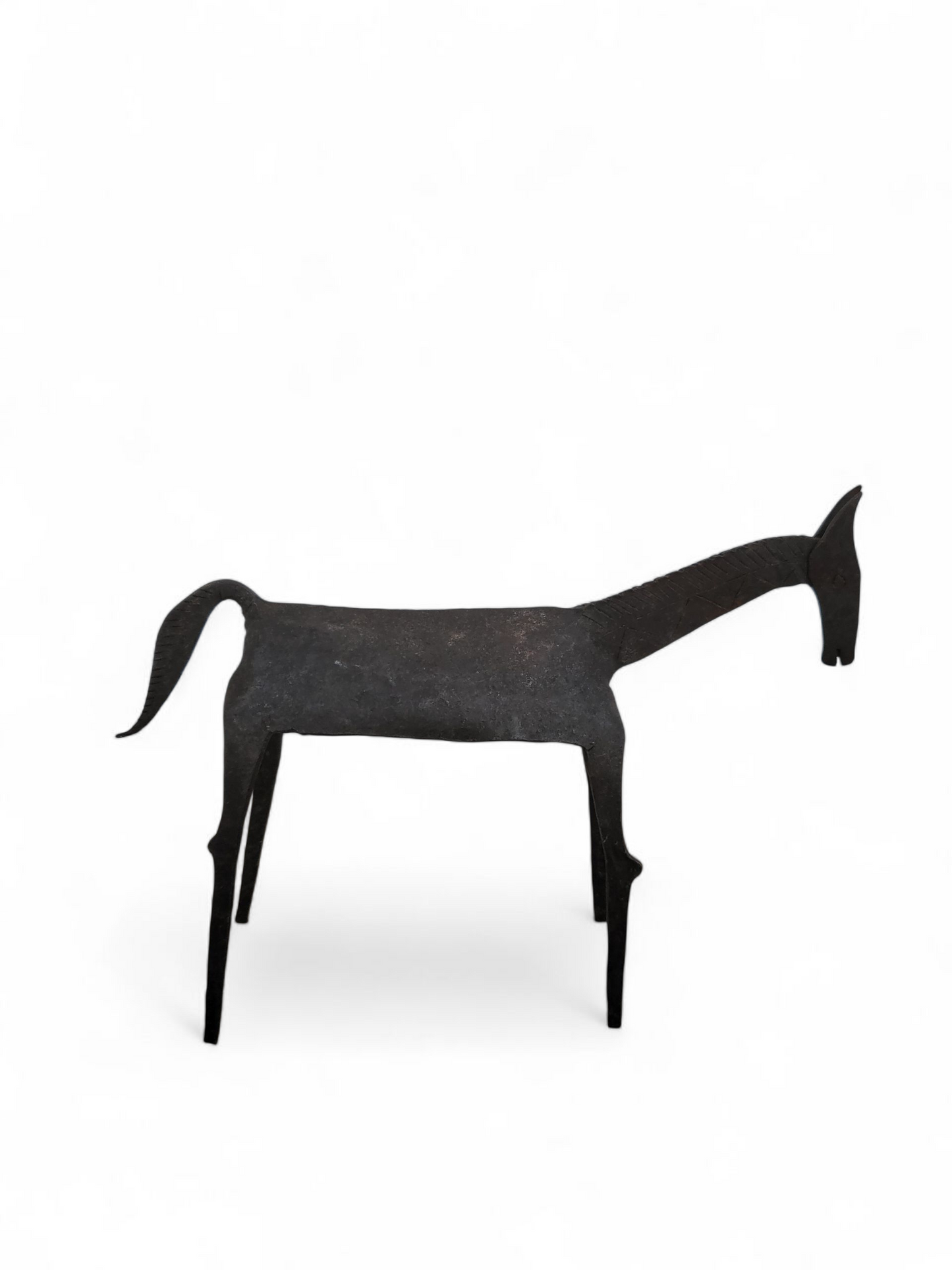 Brutalist Iron Horse Sculpture