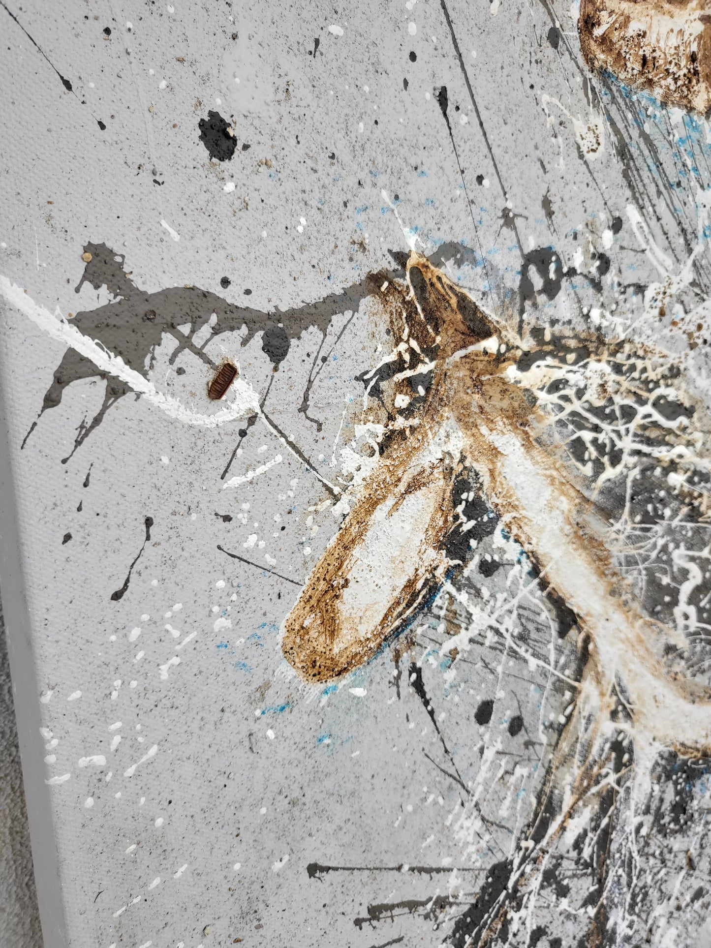 Abstract Acrylic Painting with Sand - "Be With The Trees"