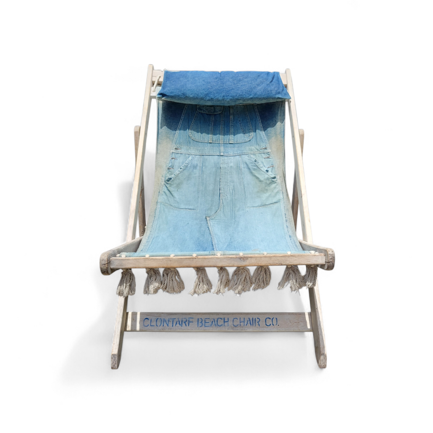 Reworked Denim Beach Deck Chairs - Set of Three