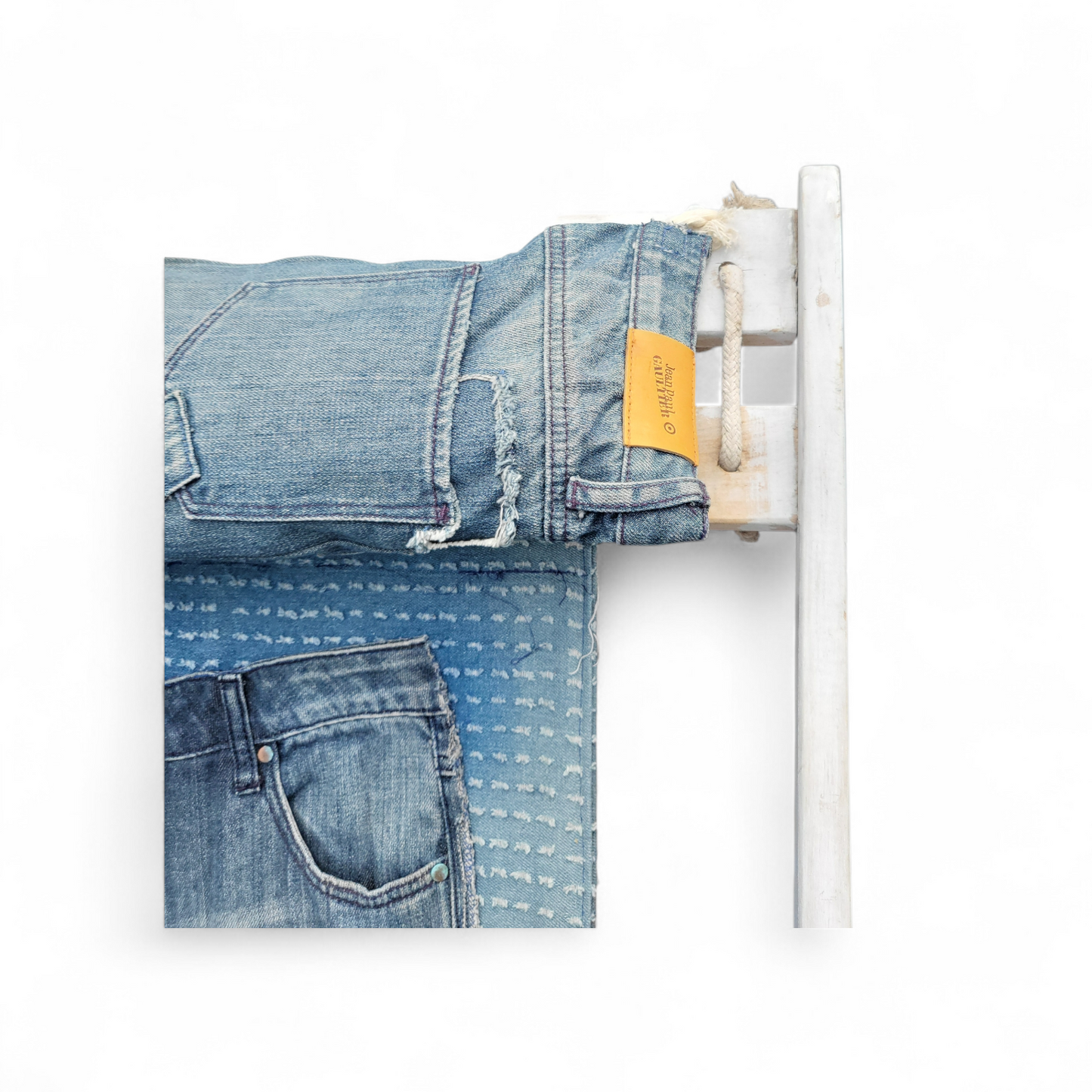 Reworked Denim Beach Deck Chairs - Set of Three