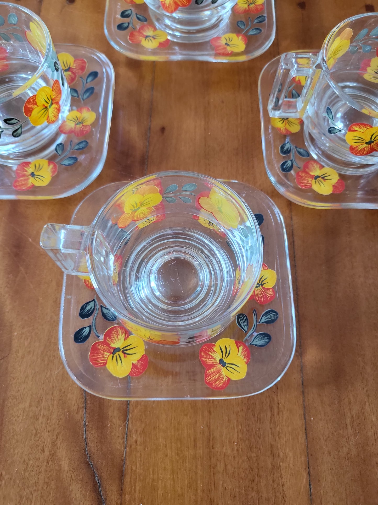 Joe Colombo "Flora" Espresso Cups & Saucers - Set of 6 | Made in Italy