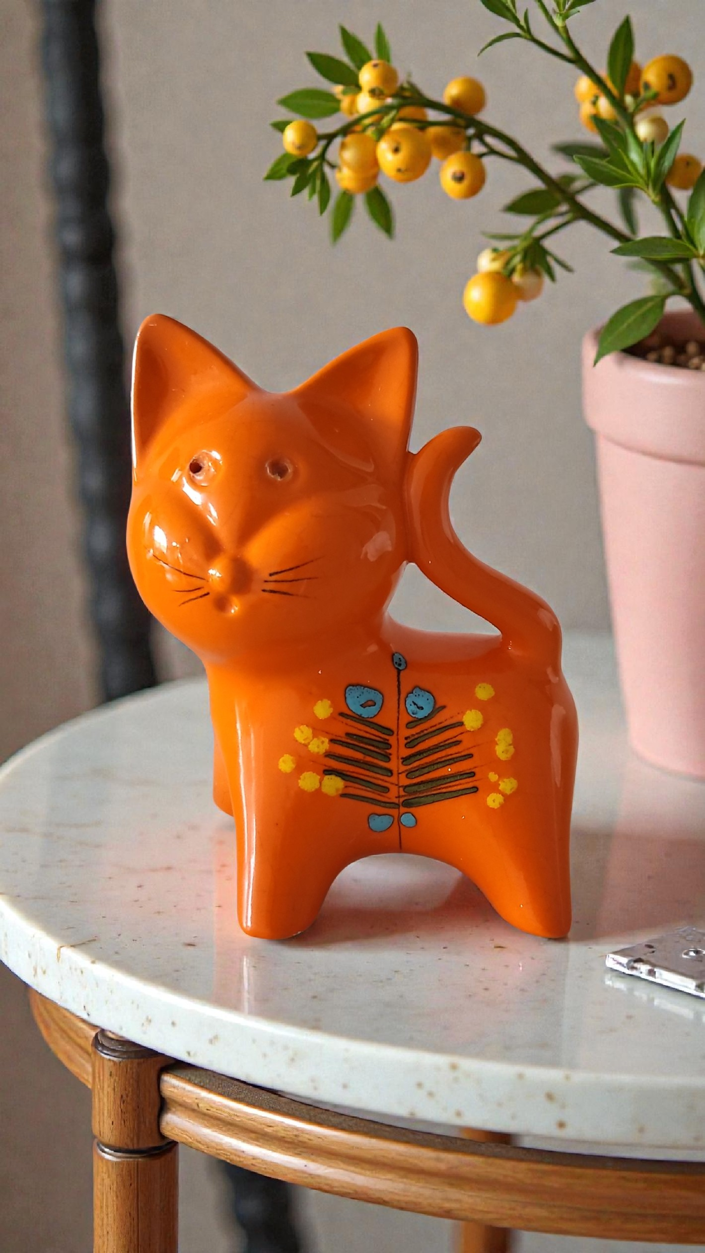 Vintage 1950s-60s Italian Studio Pottery Cat Money Box