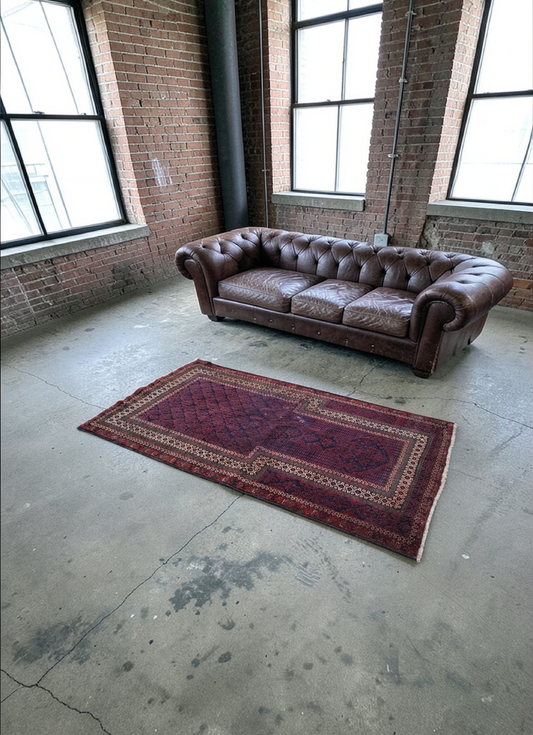 Vintage Persian Baluchi Rug - Purple & Red Tones (160cm x 92cm)