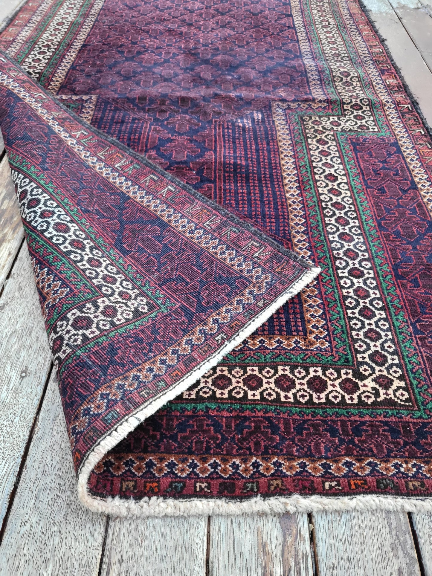 Vintage Persian Baluchi Rug - Purple & Red Tones (160cm x 92cm)