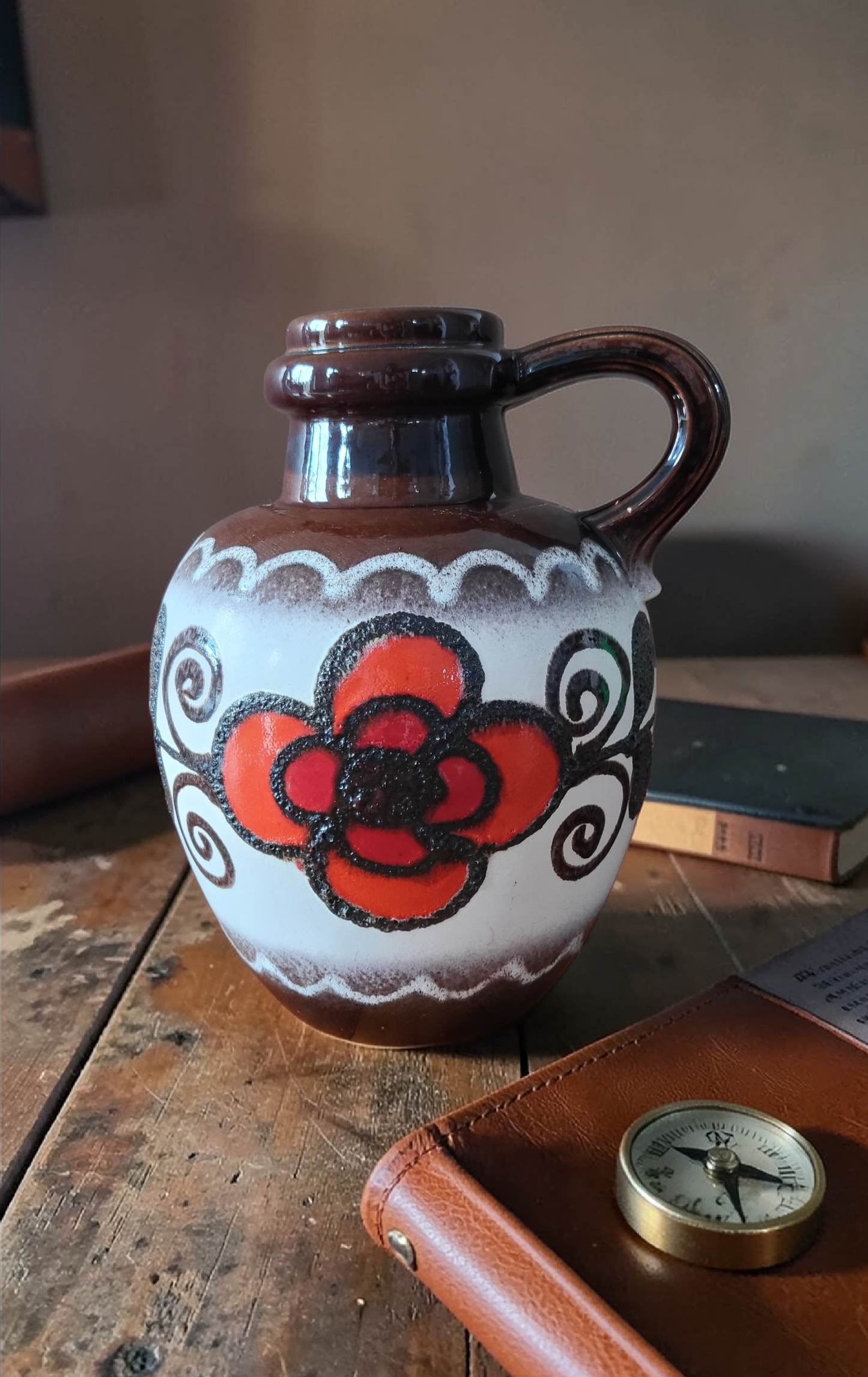 Mid-Century West German Ceramic Floor Vase (Model 486-38)