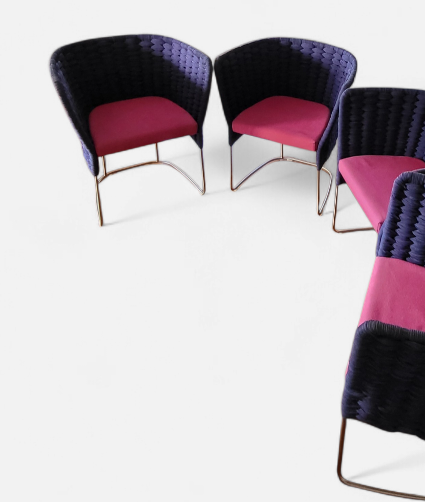 Francesco Rota ‘Ami’ Outdoor Chairs for Paola Lenti (Set of 4)