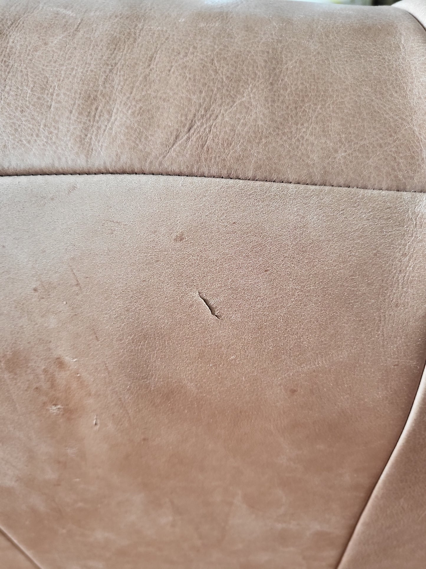 Full-Grain Leather Sofa | Contemporary | 222cm