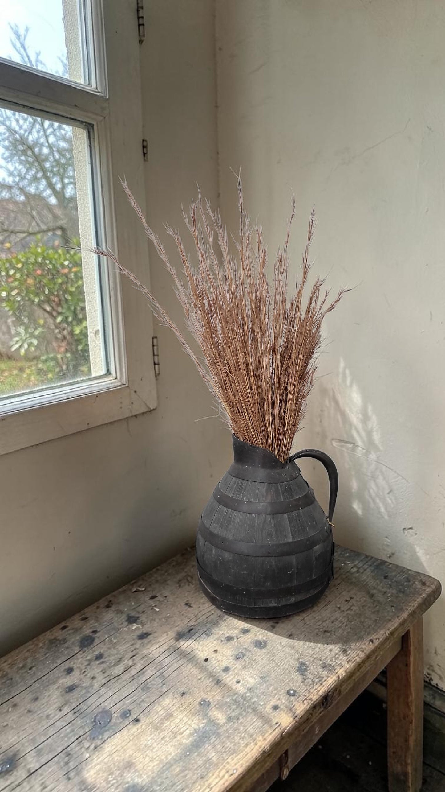 Antique Iron-Bound Oak Wine Jug