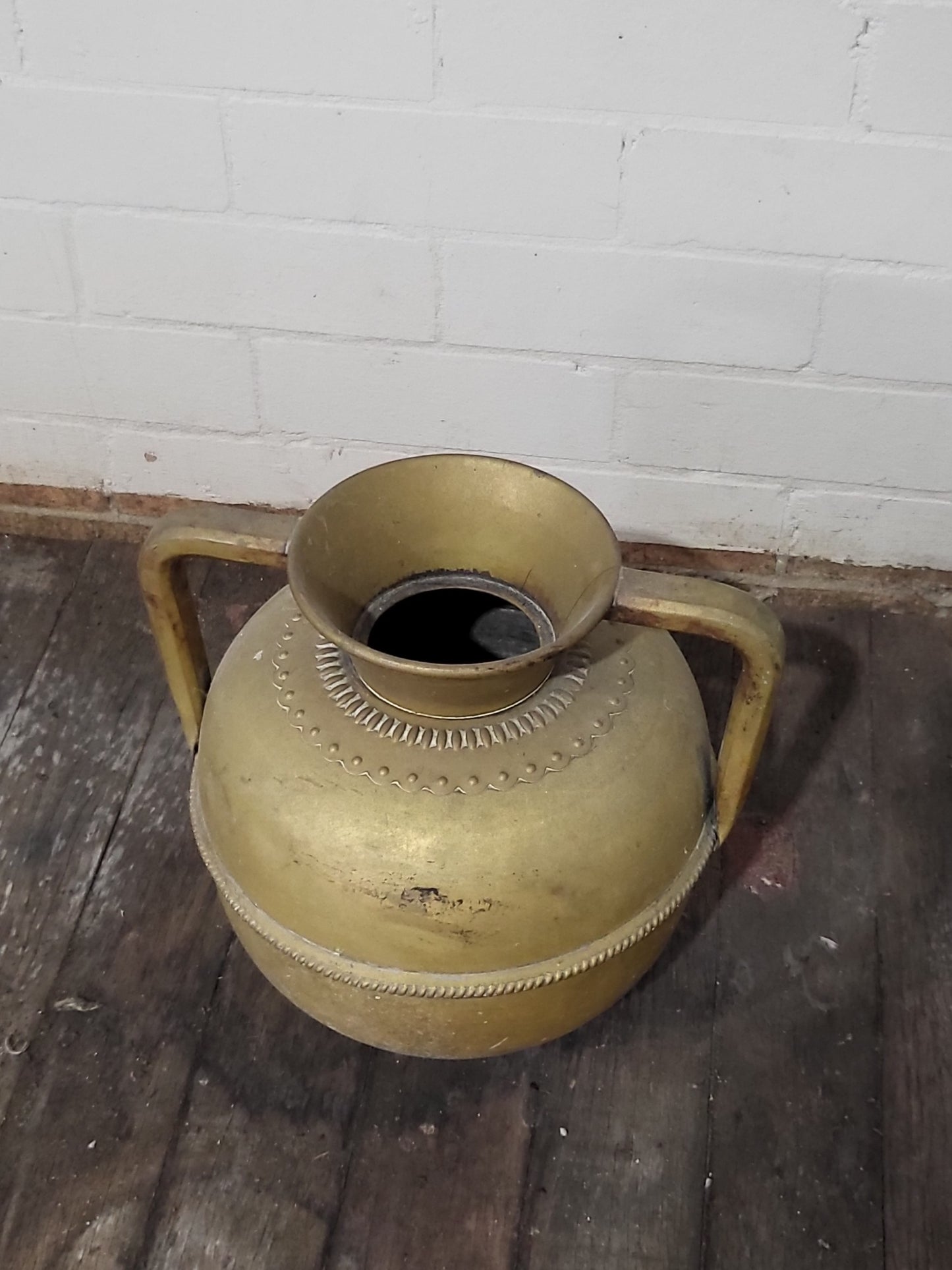 Antique French Brass Twin-Handled Jug