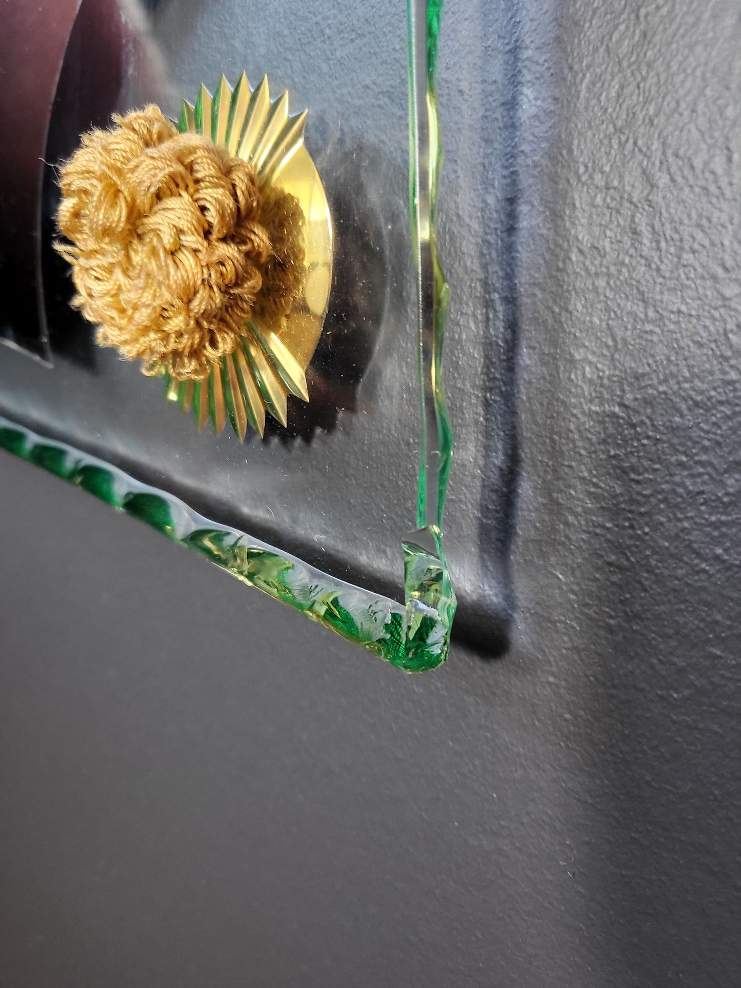 1950s Mid-Century Cristal Art Wall Mirror with Rope Suspension
