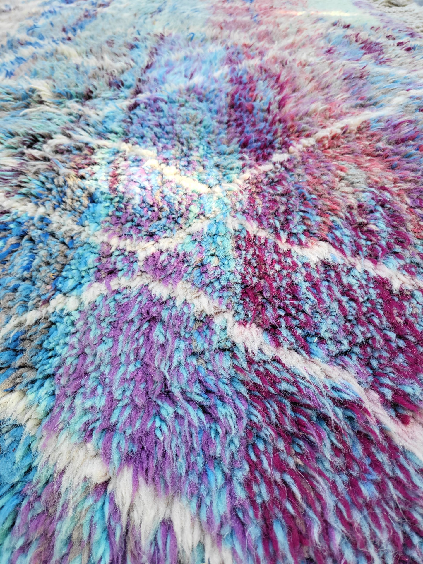 Moroccan Boujad Rug - Multicolour Hand-Knotted Wool