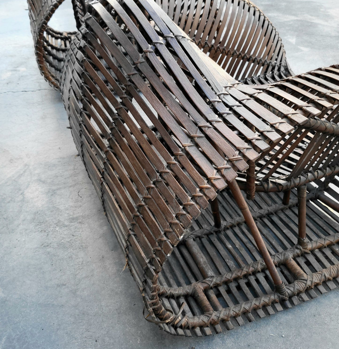Vintage Sculptural Woven Outdoor Chairs - Pair