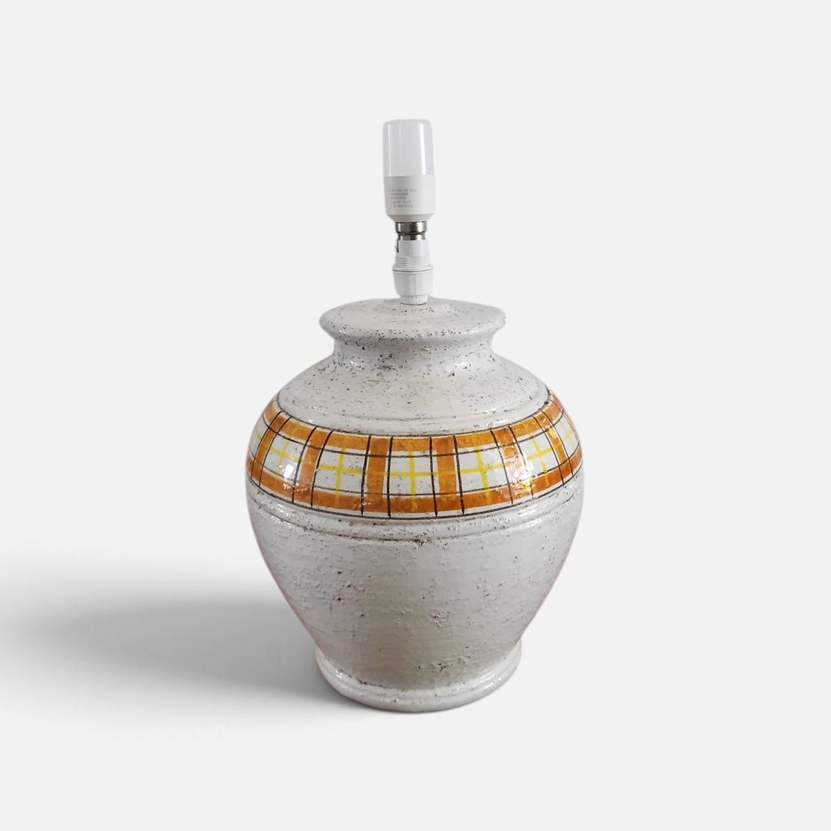 Vintage Bitossi-Style Ceramic Table Lamp Base