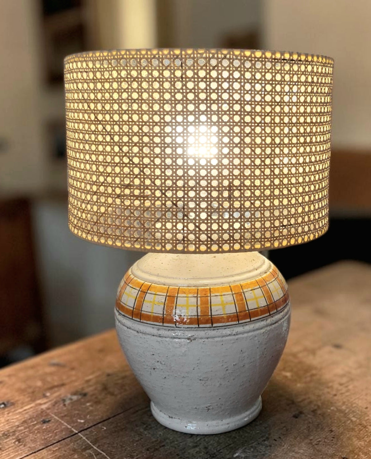 Vintage Bitossi-Style Ceramic Table Lamp Base