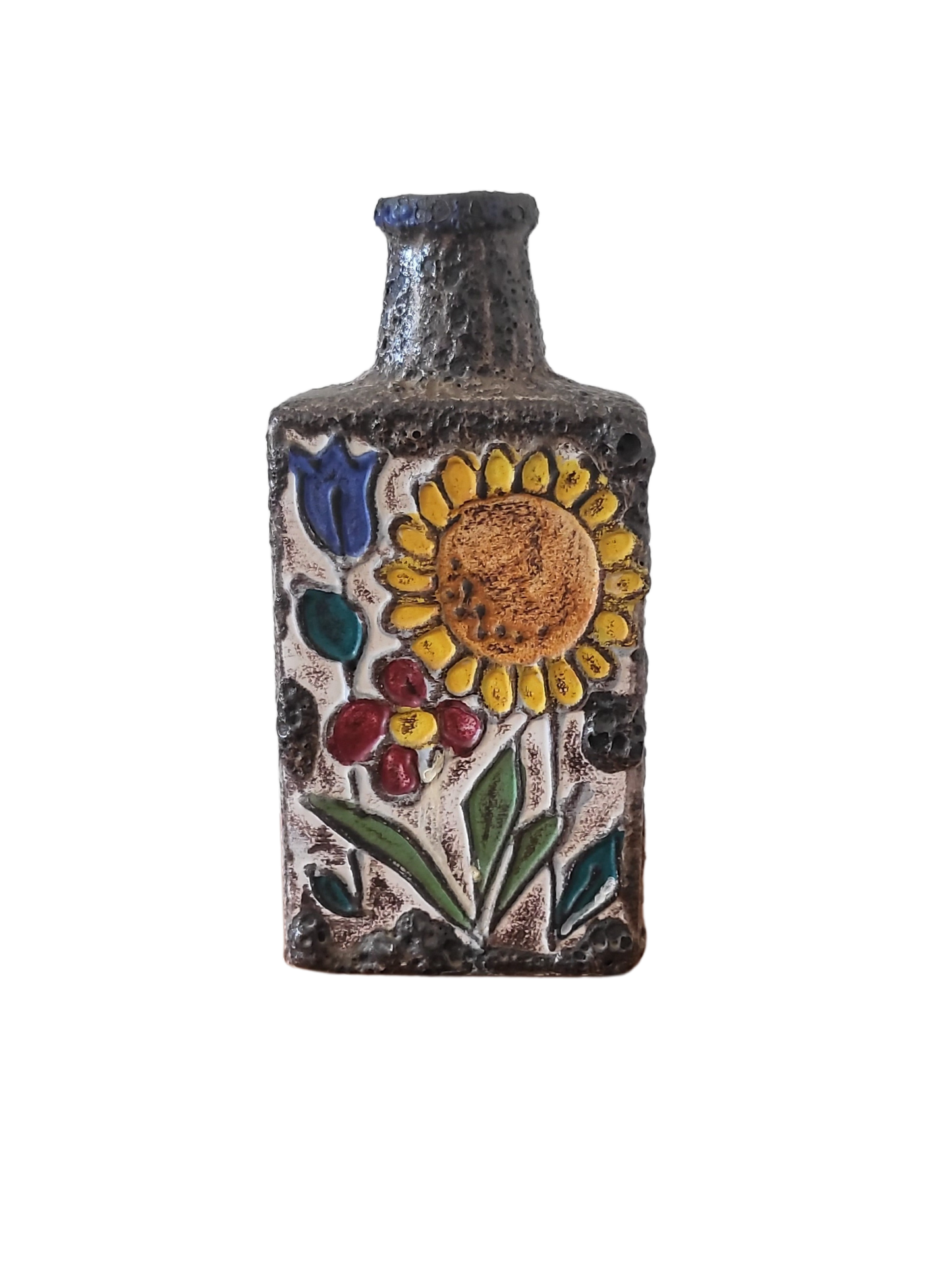 West German Mid Century Sunflower Vase