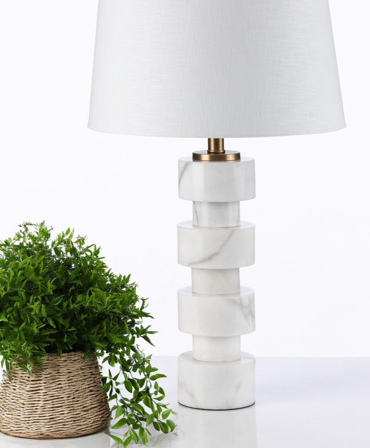 Polished Marble Table Lamp