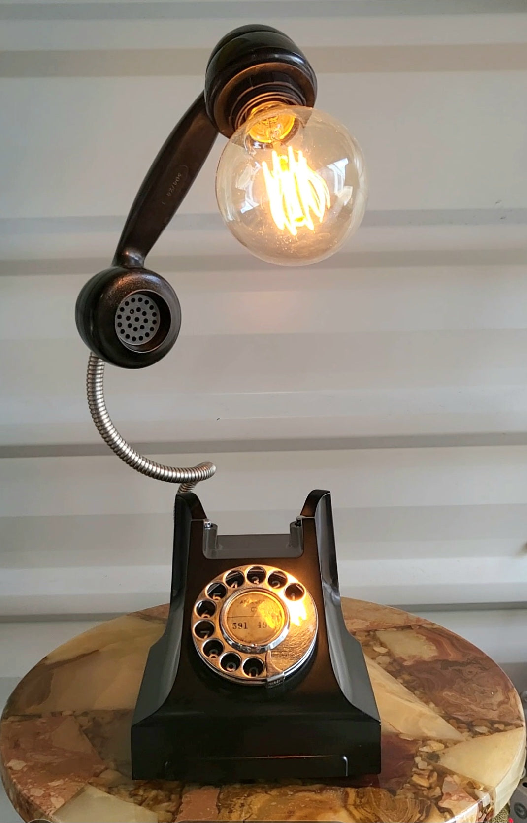 1958 Rotary Dial Telephone Lamp (Dimmable)