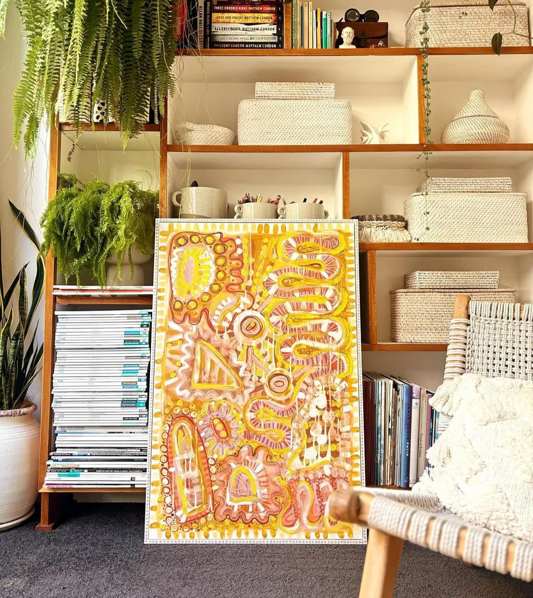 "Saffron and Chartreuse" Acrylic on Canvas by Nikola