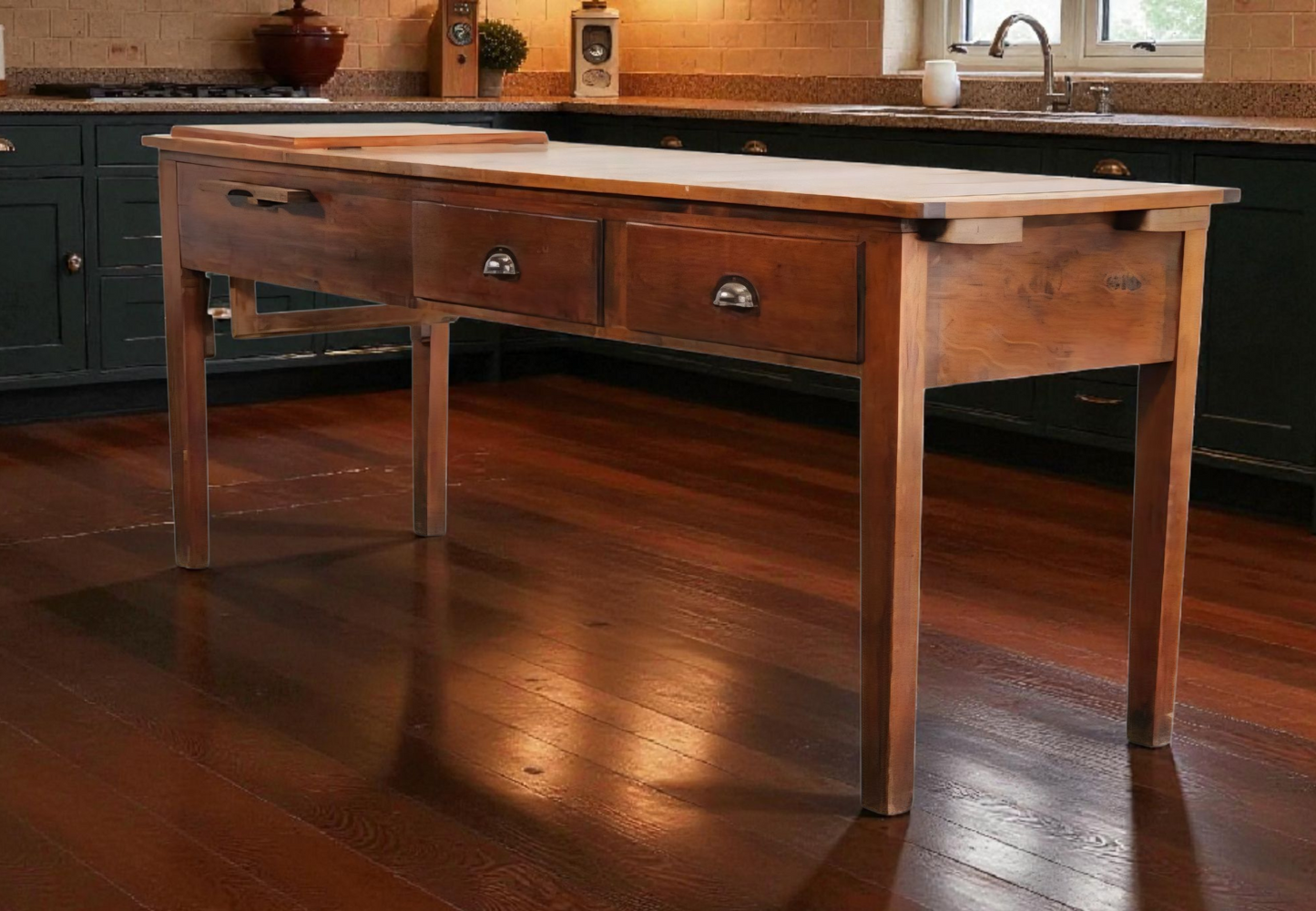 1920s Australian Hardwood Doctor's Table - Two Drawers