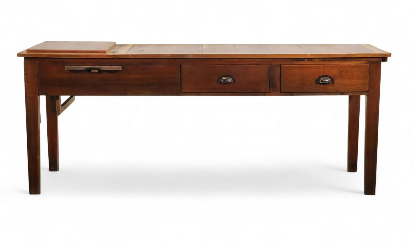 1920s Australian Hardwood Doctor's Table - Two Drawers