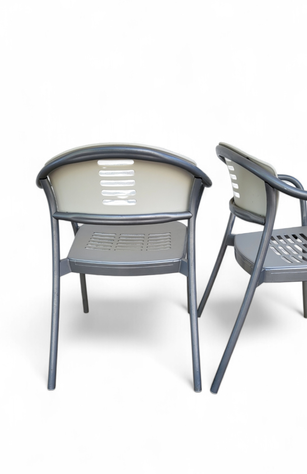 Mauna-Kea chair by Vico Magistretti for Kartell with perforated aluminium backrest