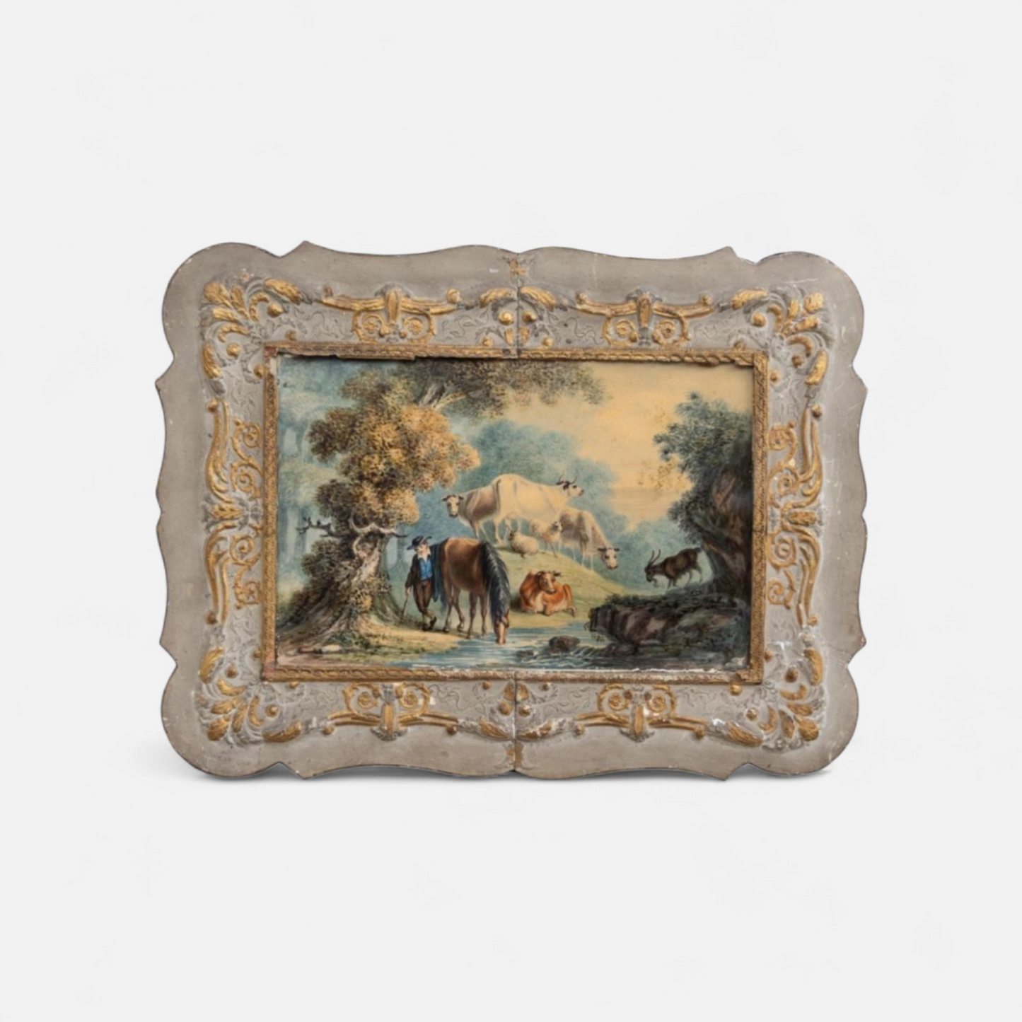 Antique Adjustable Pole Screen | c.1840 | Early Victorian