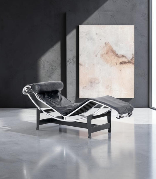 Le Corbusier LC4 Chaise Lounge by Cassina - Black Leather