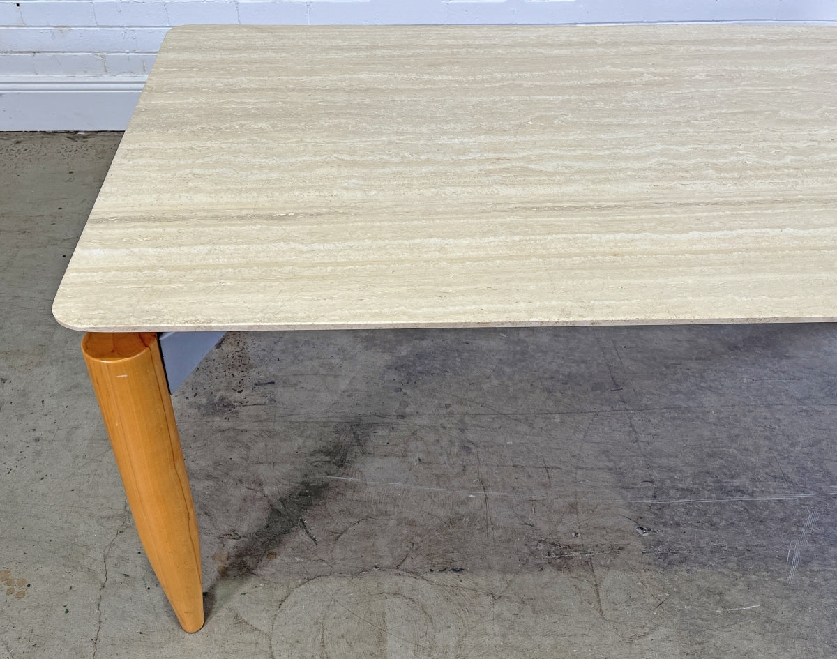 Italian Travertine Dining Table