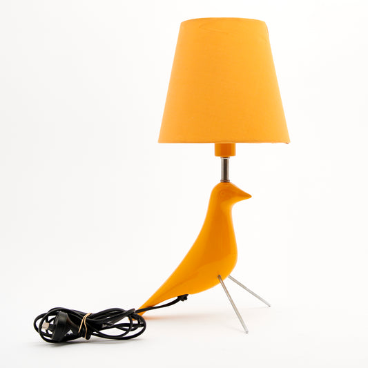 Yellow Mid-Century Bird Lamp