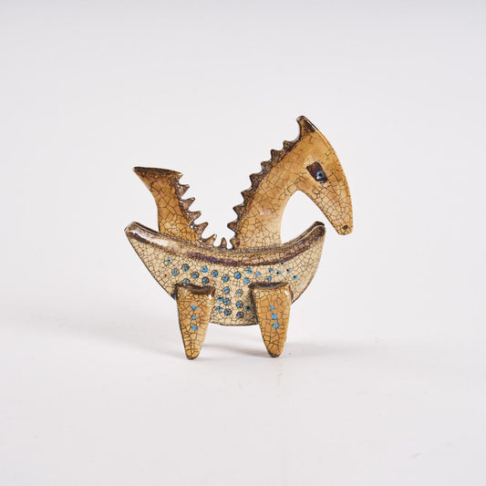 Mid-Century Ceramic Handmade Dragon