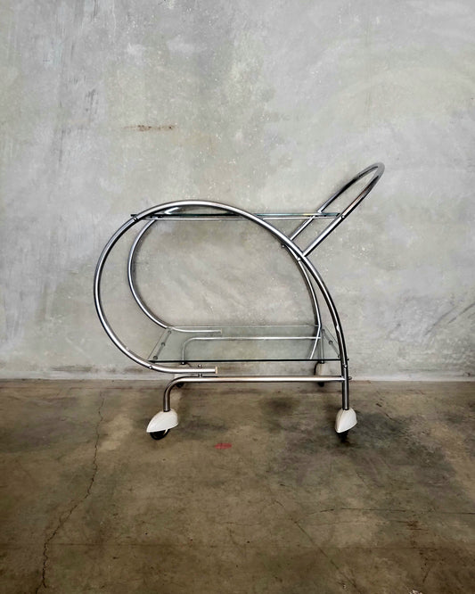 Art Deco Bauhaus Gispen Design Era Bar Cart / Drinks Trolley